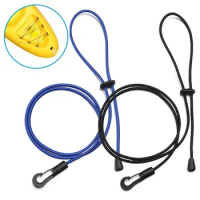 120cm Outdoor Kayak Paddle Leash Canoe Rope Holder Fishing Rod Tether Holder Outdoor Rowing Boats Satety Fixed Rope Accessories