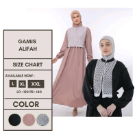 Gamis Wanita Alifah Moscrepe Busui Friendly
