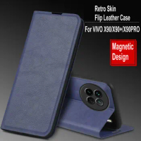For For VIVO X90 PRO PLUS Retro Skin Luxury Leather Case Flip Magnet Holder Book Full Cover For VIVO X90 PRO+ X90+ Phone Bags