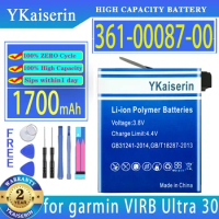 YKaiserin 1700mAh Replacement Battery 361-00087-00 for garmin VIRB Ultra 30 ultra30