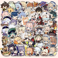 สติ๊กเกอร์ Genshin, 128 ชิ้น, ดีไซน์การ์ตูน, กันน้ำ, เหมาะสำหรับแล็ปท็อปและคอมพิวเตอร์, สติ๊กเกอร์ตก