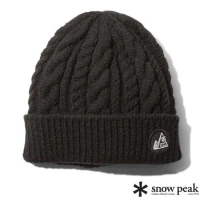 【日本 Snow Peak】Cable Beanie 輕量百搭保暖針織帽.毛線帽/MM4310-AC03BK 黑色