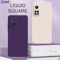 Square Liquid Silicone Back Cover for Xiaomi Mi 10T Pro Lite 5G Soft Candy Protective Phone Case Xiaomi10T Mi10T 10TPro 10TLite
