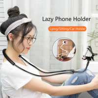 Popular Flexible Mobile Phone Holder Hanging Neck Lazy Necklace Bracket 360 Degree Phones Holder Stand For iPhone Xiaomi Huawei