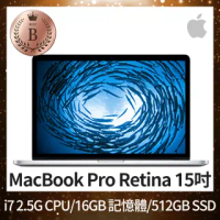 【Apple 蘋果】B 級福利品 MacBook Pro 15吋 i7 2.5G 處理器 16GB 記憶體 512GB SSD GT750M(2014)