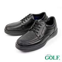 【Golf】日本4E寬楦綁帶手工氣墊休閒鹿皮鞋(黑色 GF5012-BL)