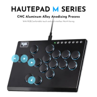 Haute42 CNC Aluminum Alloy Arcade Hitbox Controller Fighting Stick For PC/Ps3/ Ps4 / Switch/Steam Hitbox Stickless Controller