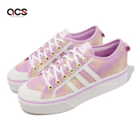 Adidas 休閒鞋 Nizza Platform W 女鞋 白 粉紫 厚底 增高 愛迪達 運動鞋 GY9476