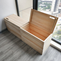 木箱儲物箱收納箱可坐凳多功能實木箱子拼床榻榻米盒子整理箱定製