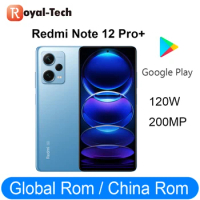 Global Rom Original Xiaomi Redmi Note 12 PRO Plus 5G Smartphone 120Hz OLED Display Dimensity 1080 200MP 5000mAh 120W Charger
