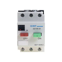 CHNT DZ108-20/211 10A Motor Protection Motor Switch Circuit Breaker 3VE1 6.3A-10A3 Pole MCCB Moulded Case Circuit Breaker
