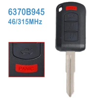 2 Pcs/lot Auto Smart Remote 3+1 Buttons 6370B945 315MHz ID46 Chip OUCJ166N Replace Car Key For Mitsubishi Lancer 2015-2017