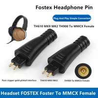 For Fostex Jack TH610 MKII MK2 TH900 To MMCX Female Pin Audio Headphone Converter HiFi Headset Metal Adapter New Wire Connector