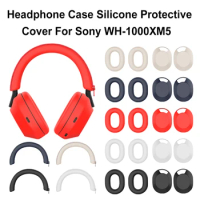 Headphone Case Headphones Sleeve Silicone Earmuff Shell Cover Soft Headset Headbeam Sleeve for Sony WH-1000XM5 Headphones