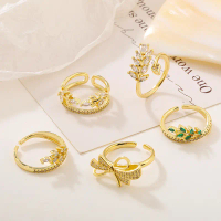 Nhẫn Hở, Thiết Kế Dễ Thương, Thời Trang, Chất Liệu Zircon, Dành Cho Nữ, Phong Cách Ins, Đơn Giản, Ng