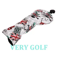 1pc Golf Club Fairway Wood #3 #5 Head Cover UK flag and Skull Soft Headcover for Fairway Wood With No Tag 3 5 7 x