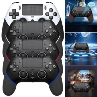 Gaming Controller Turbo Bluetooth-Compatible Console Controller Dual Vibration Hall Effect Joystick for PS4/PS4 Pro/PS4 Slim/PC