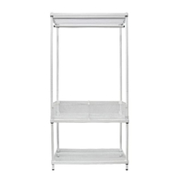 ราวแขวนพร้อมชั้นวางอเนกประสงค์ 3 ชั้น Mesh + Divider รุ่น MESH10x20 สีขาว