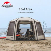 Naturehike-camping tent for 5-8 people 360 °C view, 10, 14.5kg fast inflatable 15D polyester double layers, waterproof, PU2000mm