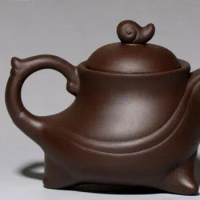 Chinese Yixing Zisha Pottery 200cc Purple Clay Teapot Handmade snail Pot