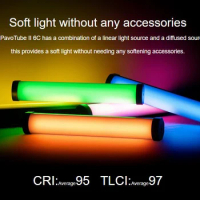 Nanlite PavoTube II 6C 30W LED Photography Compact Lightweight RGB Light Tube Handheld for video