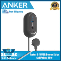 Anker 615 USB Power Strip (GaNPrime 65W) 3ft Extension Cord Compact Power Strip for Travel and Work for iPhone Samsung