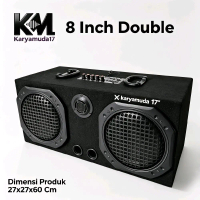 Speaker Aktif Bluetooth Karaoke 8 Inch Double AC 220V DC 12-24V untuk Suara Jernih dan Bass yang Kua