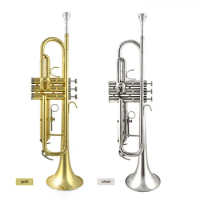 Trumpet Bb Flat Brass Exquisite with Mouthpiece Gloves Free Shipping Musical Instruments JBTR-300
