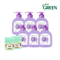 【Green 綠的】水潤抗菌紫羅蘭潔手乳400mlX6+香氛保濕乾洗手凝露_葡萄柚&amp;萊姆40mlX2