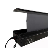 VISUALMR 100 Inch 16:9 Ultra Short Throw Laser 4k Foldaway Floor Rising UST ALR Home/Movie Portable Projector Screen