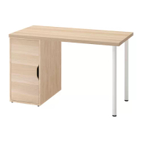 LAGKAPTEN/ALEX 書桌/工作桌, 染白色/橡木紋 白色, 120 x 60 公分