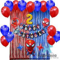 Paket set dekorasi ulang tahun anak avenger doctor strange/spiderman/captain amerika/hulk Biru Gold