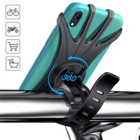 Universal Bicycle Mobile Phone Holder Cell Phone Mobile Bike Motocycle Handlebar Bracket Holder Soft Silicone Phone Holder Stand
