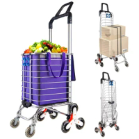 Portable Stair Cart Shopping Trolley Roll Container Shopping Chart GS Shopping Carts OEM Outdoor With 8 Wheels