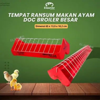 Doc Feeder Merah Tempat Pakan Anakan Ayam DOC Ransum Makan Kawat Besar