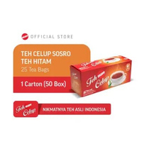 Teh Celup Sosro - 25 Tea Bags | Teh Hitam | Teh Celup | Carton isi 50 box