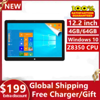 Newest 12.2 INCH Tablet PC Windows 10 X86 Z8350 CPU 4GB DDR3 RAM 64GB ROM WIFI Quad Core 1920*1200 IPS Screen Office Work