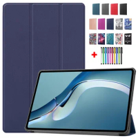 Tri Folding Shell For Huawei Mate pad Pro 12.6 Cover Funda For Huawei Matepad Pro 12.6 Case 2021 Tablet WGR-W09/W19/AN19