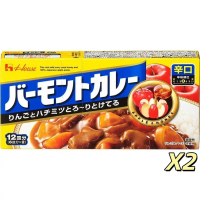 好侍 - 日本佛蒙特咖哩辛口230gX2(蘋果+蜂蜜辣味12磚/盒) 【平行進口】【日版】賞味期限: 2027年3月