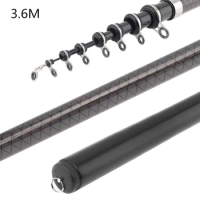 3.6m Stainless Stee Fishing Rod Telescopic Rock Carp Fishing Rod 7 Section Carbon Fiber Surf Spinning Pole