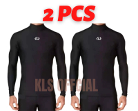 2 Pcs Manset Lengan Panjang Pria Wanita Base Layer Compression Shirt Gym Mangset Olahraga Fitness Ru