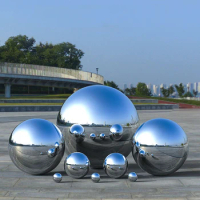 1Pcs Dia 25~200mm Hollow Ball 2mm Thick 304 stainless Steel Ball Party Mirror Metal Ball Sphere Home Garden Decoration