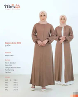 Nibras Lite 035 Dress Gamis Wanita Modern Elegan Simpel Terbaru by Nibras S Latte