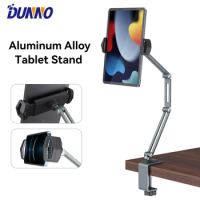 Bed Desk Tablet Stand for 4inch to 12.9inch Mobile Phones Tablets Lazy Arm Adjustable Aluminum Alloy Holder For iPad Samsung