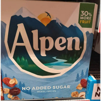จัดส่งฟรี กทม มีบริการเก็บปลายทาง ALPEN Breakfast Muesli Cereal * NO ADDED SUGAR / 30 % MORE FRUIT *
