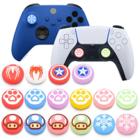 2Pcs Soft Silicone Thumb Stick Grip Cap For Sony Playstation 5 PS5 PS4 XBOX Switch Pro Controller Joystick Cover Protector Case