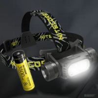 wholesale NITECORE HC68 High Performance Dual Beam E-focus LED Headlamp +Rechargeable NL1835HP Battery Outdoor Camping Headlight