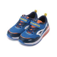 【KangaROOS】20-23cm 氣墊慢跑鞋 藍橘 中大童鞋 KK32376