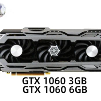Inno3D GeForce GTX 1060 3GB 5GB 6GB Gaming GPU GDDR5X 192bit PCI Express 3.0×16 8Pin GeForce GTX 1060 6GB Video card Used