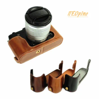PU Leather Camera case Bag For Fujifilm Fuji X-E1 X-E2 XE1 XE2 XE3 XE4 X-E4 Protective base Cover Shell with Battery Openning